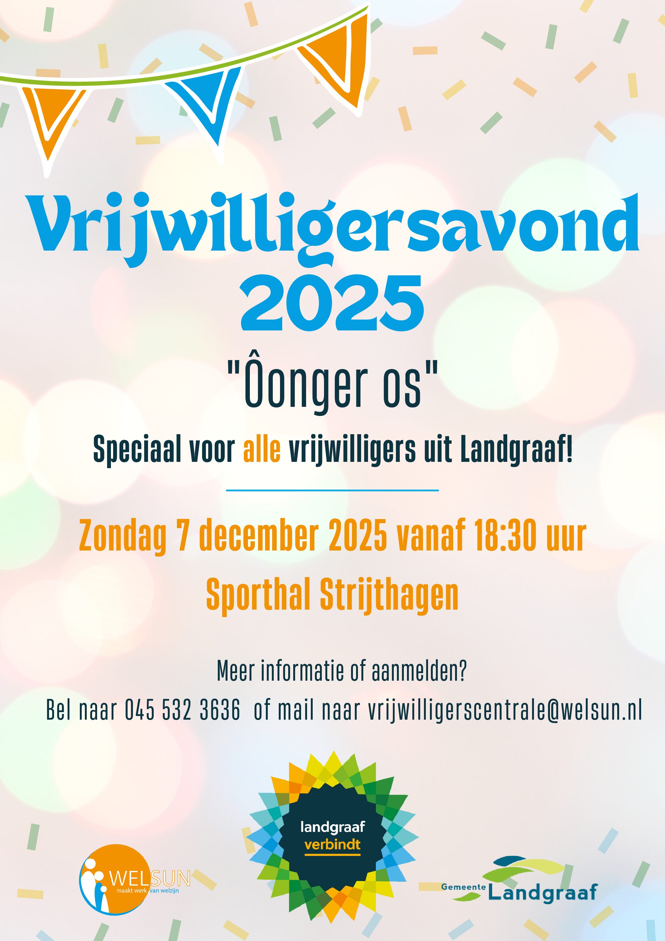 Vrijwilligersavond 2025 “Ôonger os”